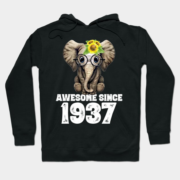 Awesome since 1937 83 Years Old Bday Gift 83th Birthday Hoodie by DoorTees